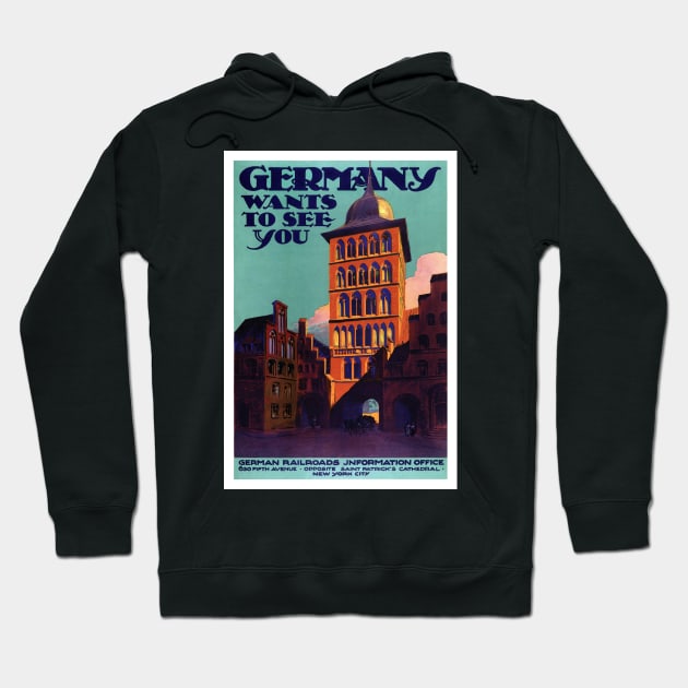 Vintage Travel Poster Germany Hoodie by vintagetreasure